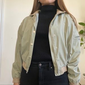 Light Green Bomber Jacket